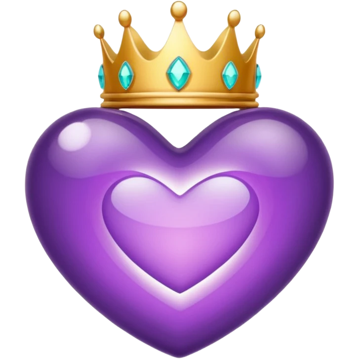 una corona epica de color morado emoji