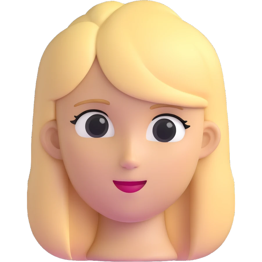 blonde girl's head emoji