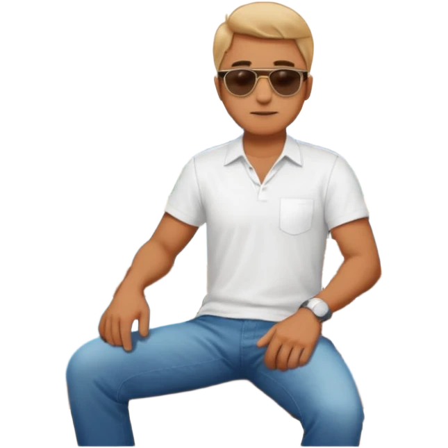 Man + chair + city view emoji