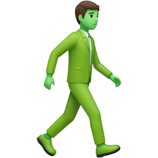 Crosswalk Light icon , Green walking man. emoji