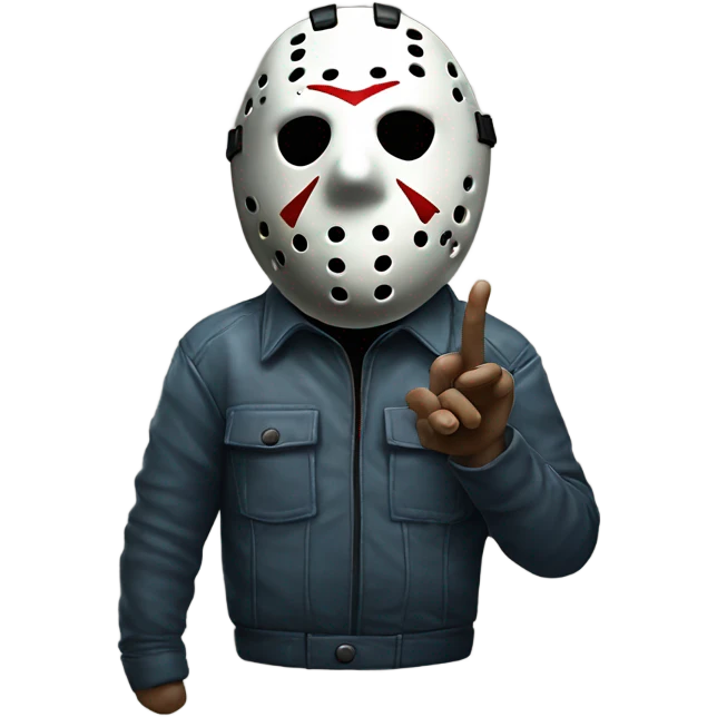 Jason voorhees blowing a kiss emoji