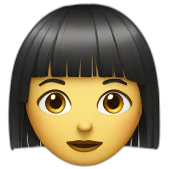 Woman with fringe  emoji