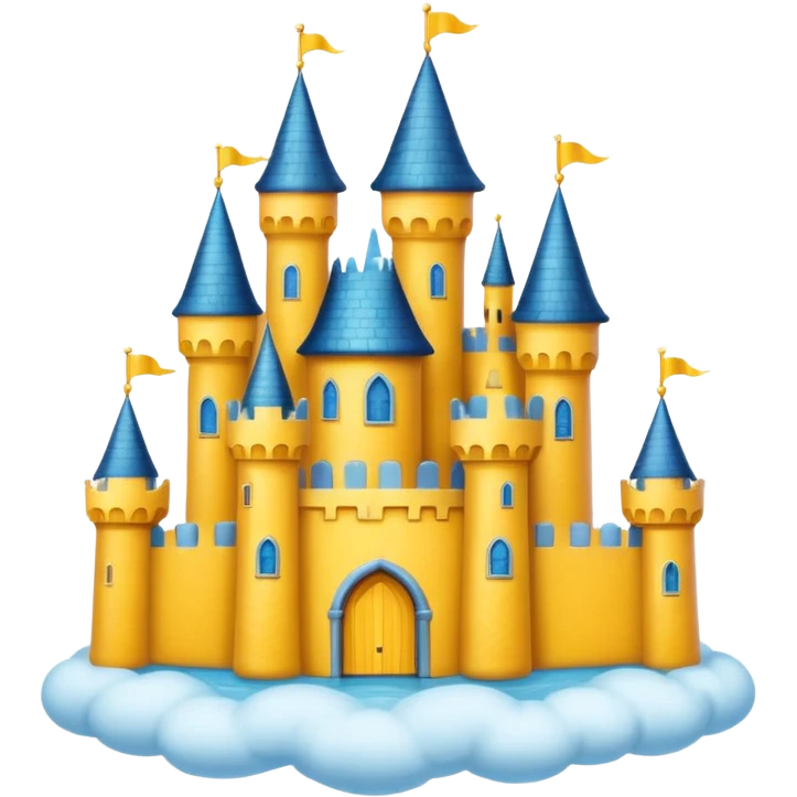 cloud yellow castle emoji