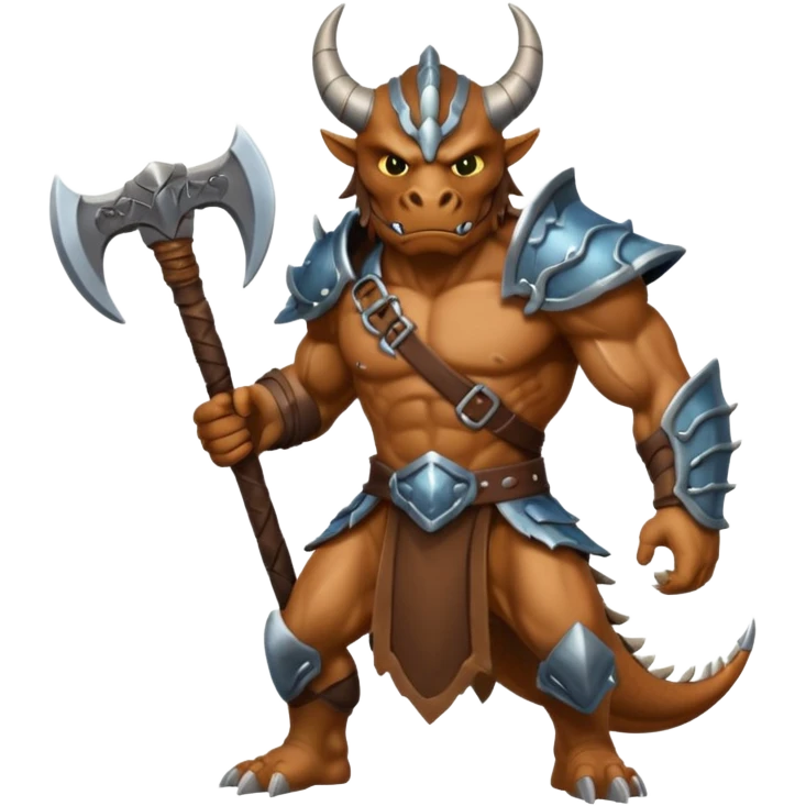 Dragonborn with a battle axe emoji