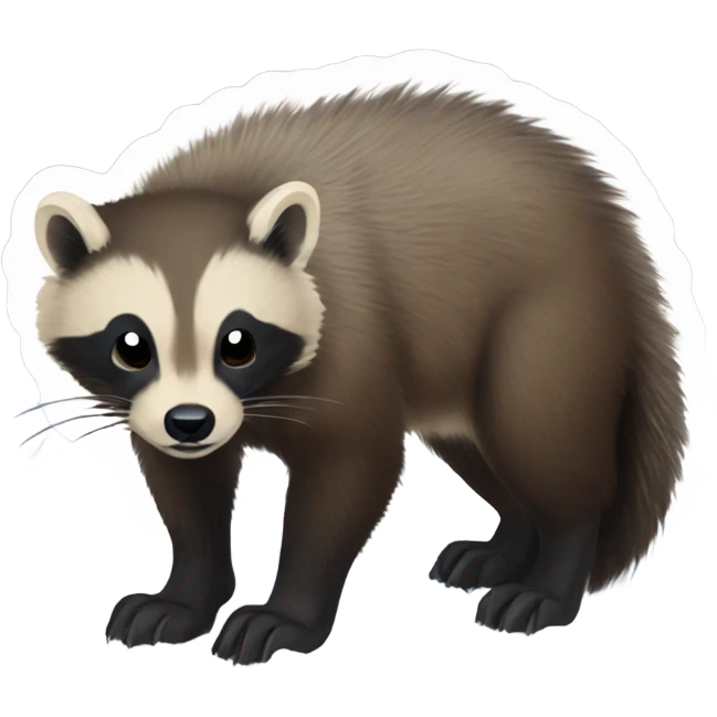 Mustelid Wolverine in snow  emoji