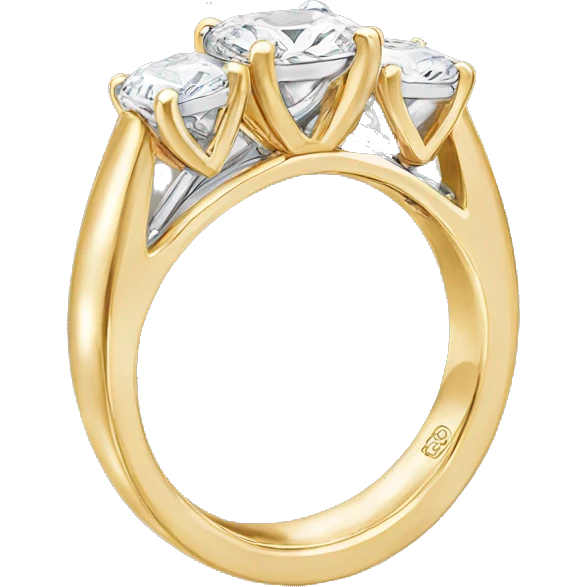 Gold trilogy engagement ring emoji