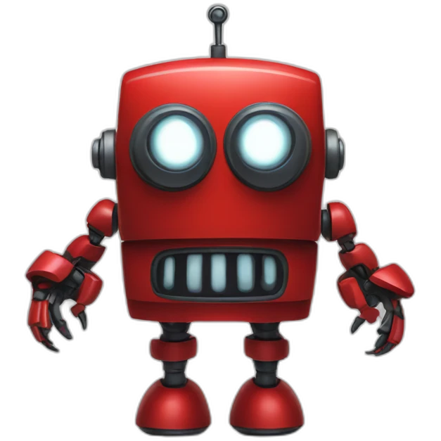 evil red robot emoji