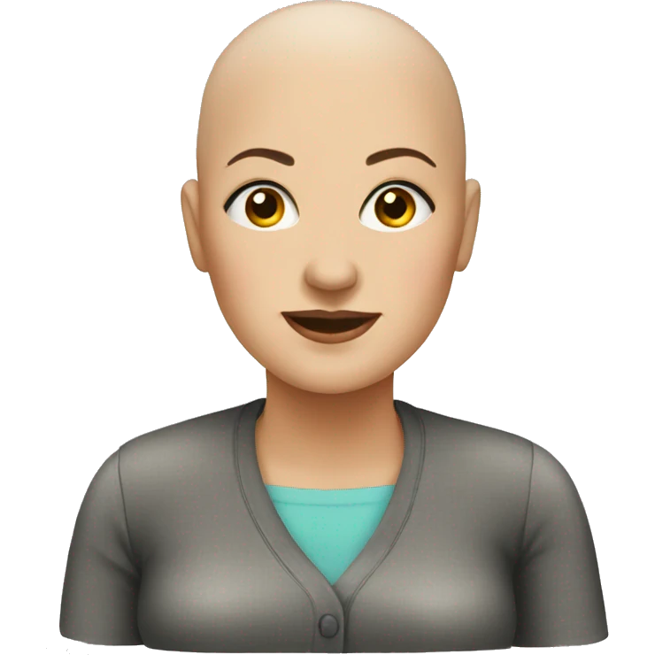 bald woman emoji