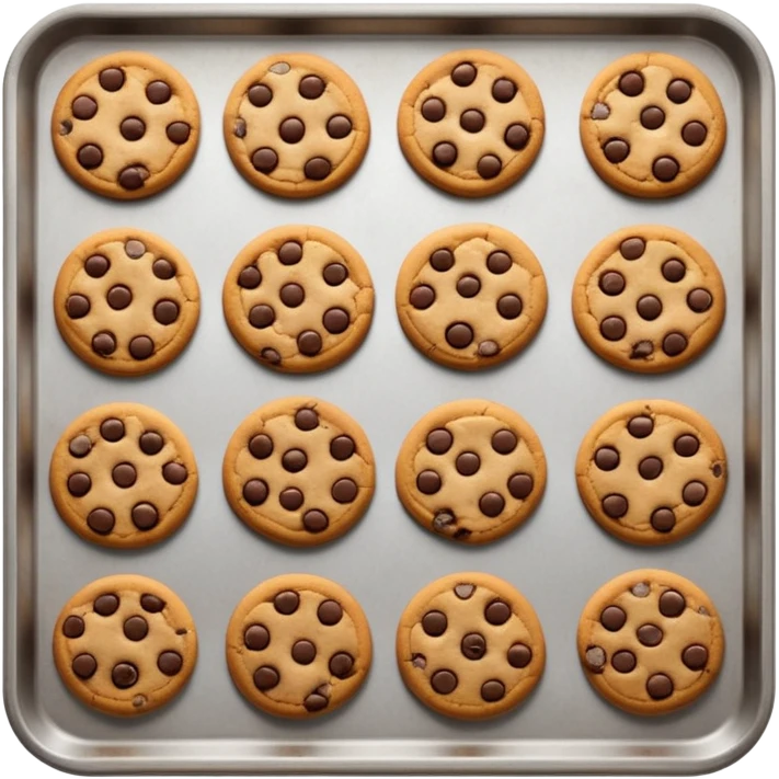 Baking tray with cookies emoji