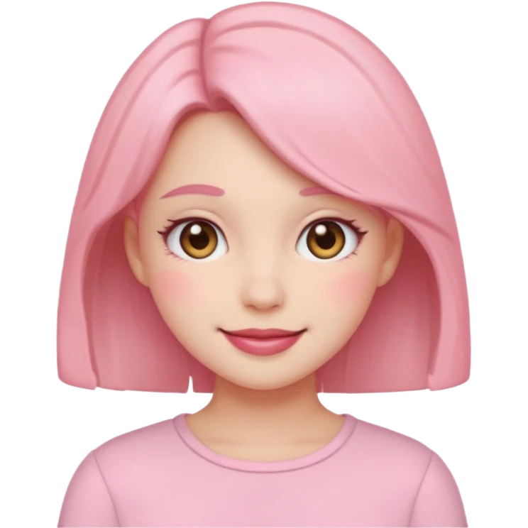 “Emoji girl, soft girl aesthetic, pink blush emoji