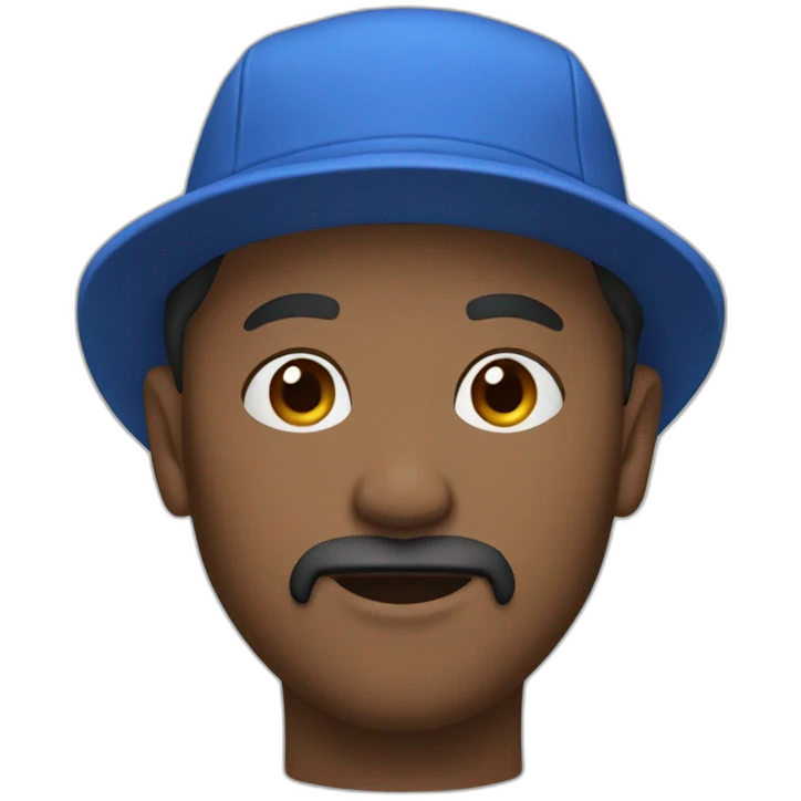 man with goatee and blue cap emoji