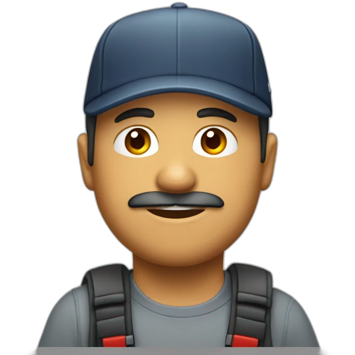 Jefe de estación con gorro rojo emoji