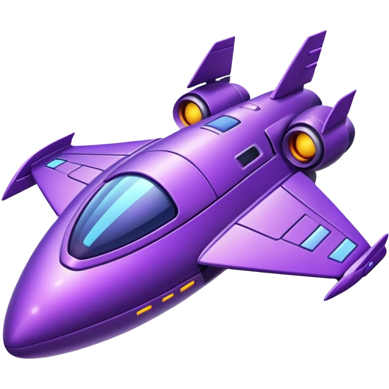 glitter purple spaceship emoji