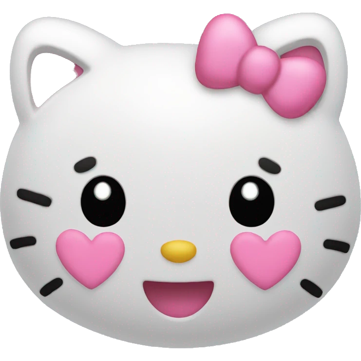 Hello kitty with heart eyes emoji