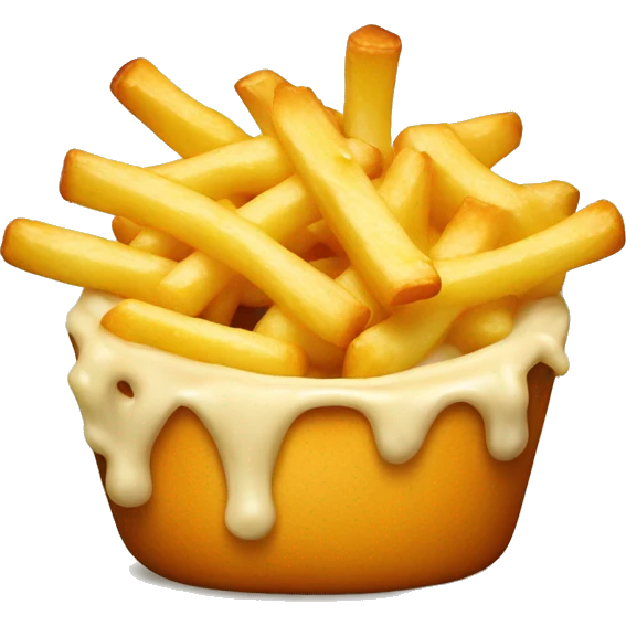 Melted Cheese sauce covered fries emoji