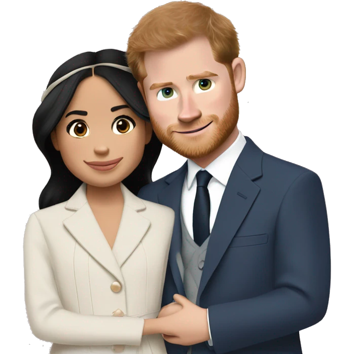 Prince Harry and Meghan Markle and prince Archie emoji