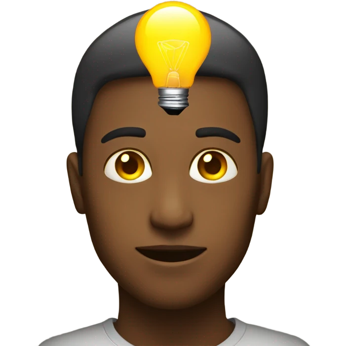 Person with an illuminated lightbulb above their head emoji