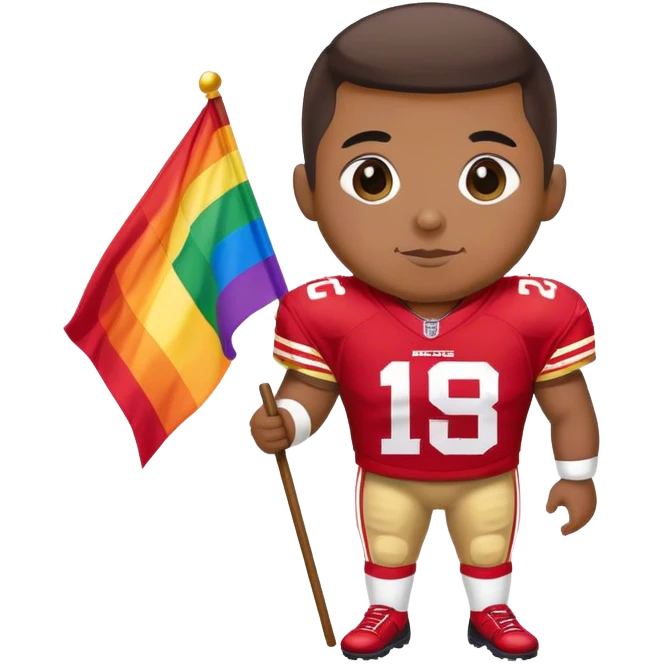 Gay pride 49ers fan emoji