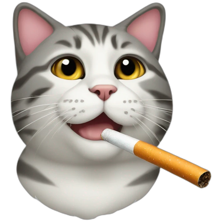 cat smoke cigarette emoji