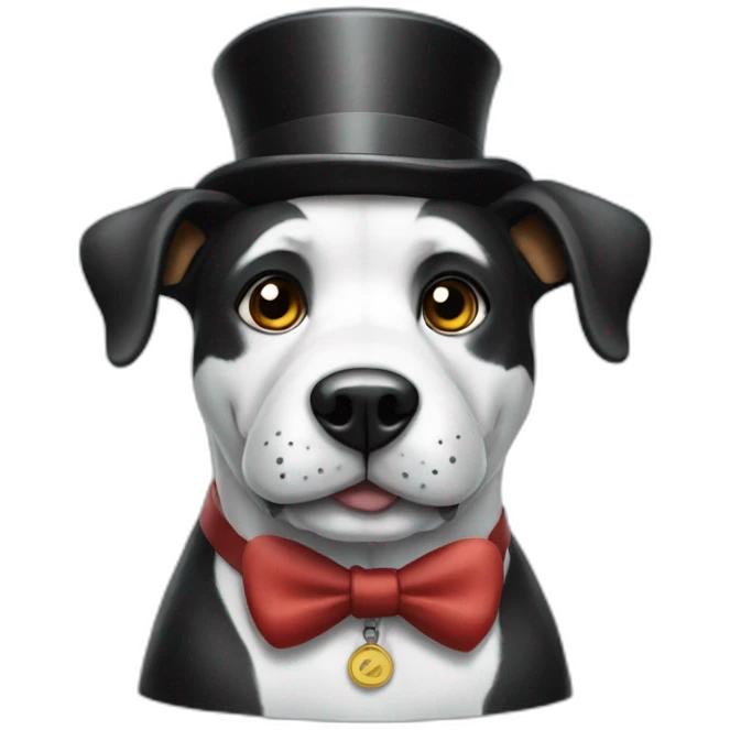 Mr Monopoly as a dog emoji