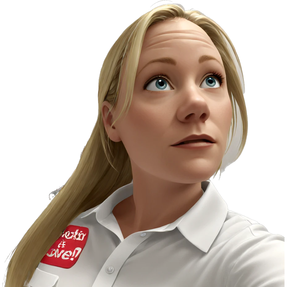 blonde girl in white shirt emoji