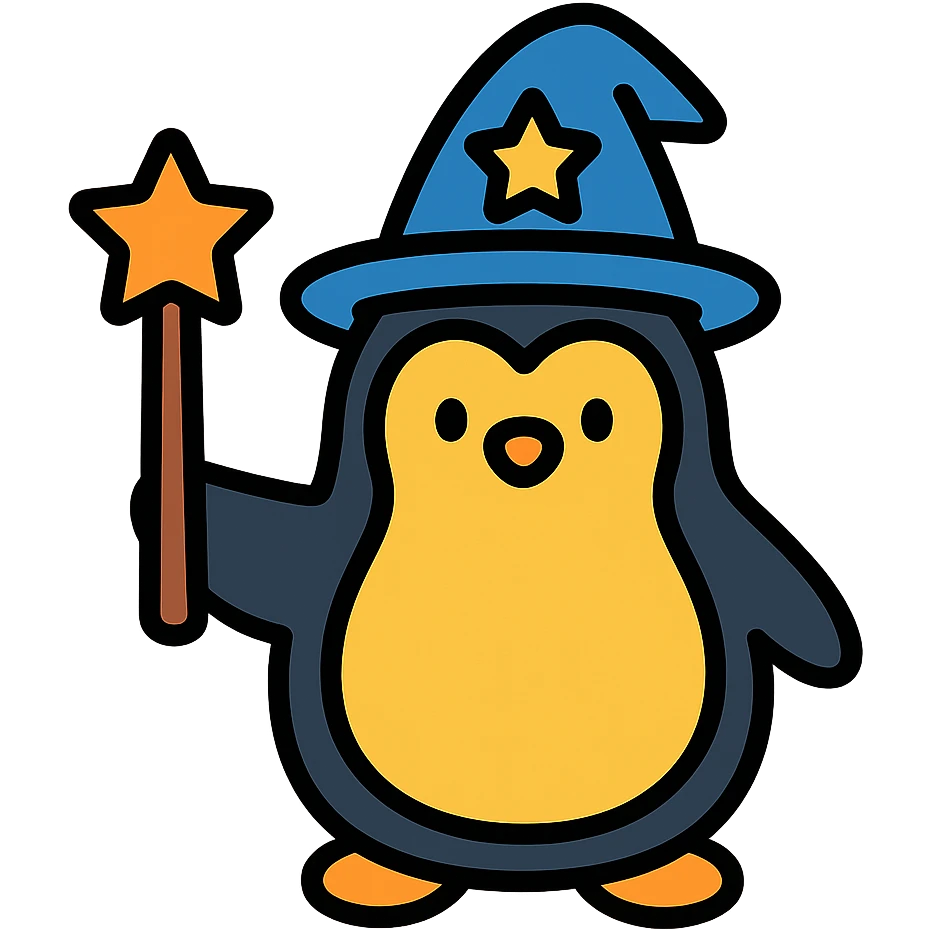 penguin wizard emoji