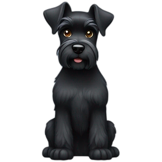 Black schnauzer emoji