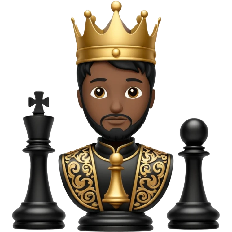 Chess king in black emoji