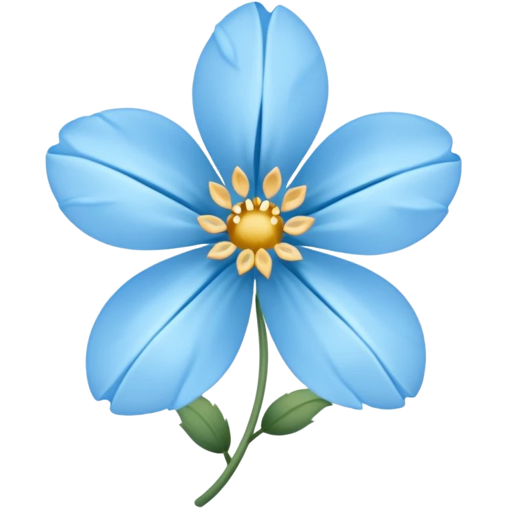 light blue flower bleeding emoji