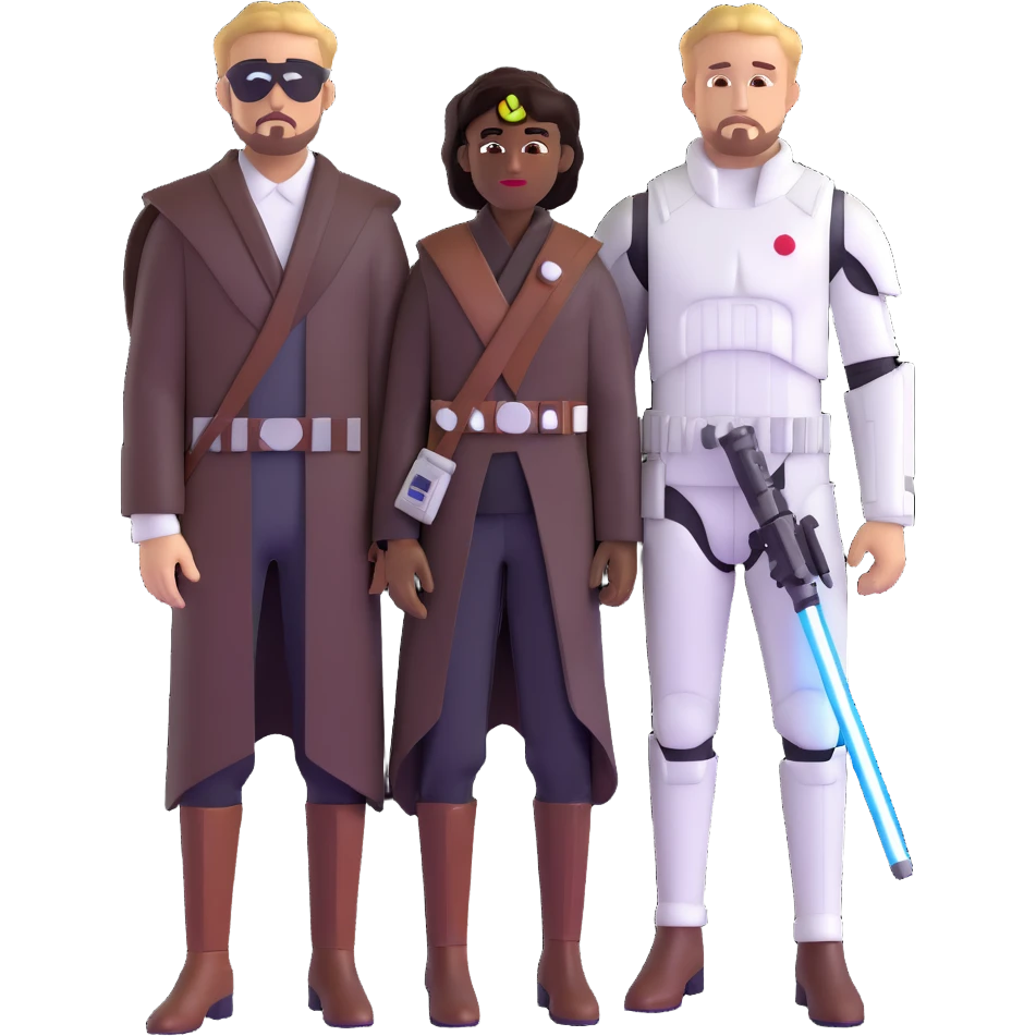 Neger and Ryan Gosling in Star Wars costumes standing together emoji