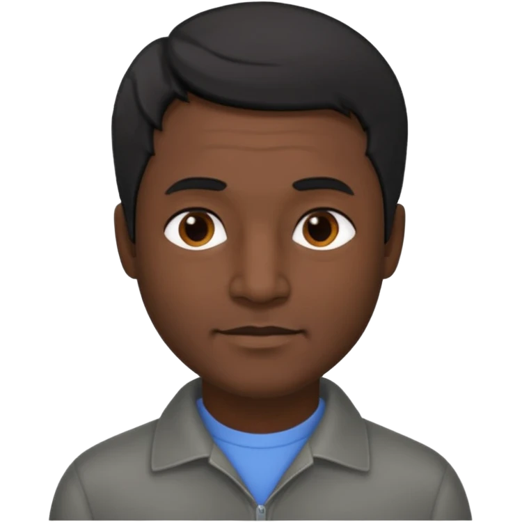 50 yr old man mostly black hair with 25% some grey, side swept part,  emoji
