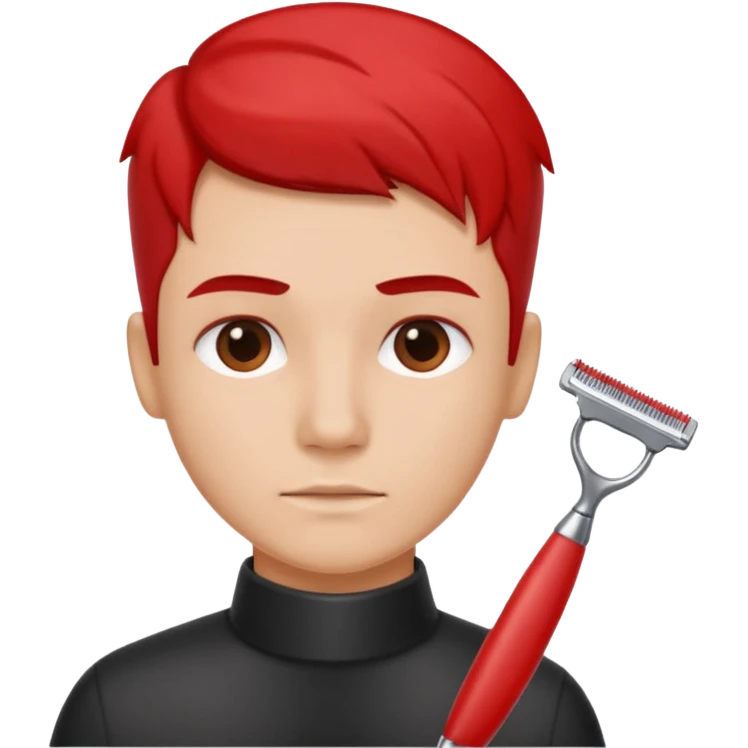 hairdresser razor red emoji