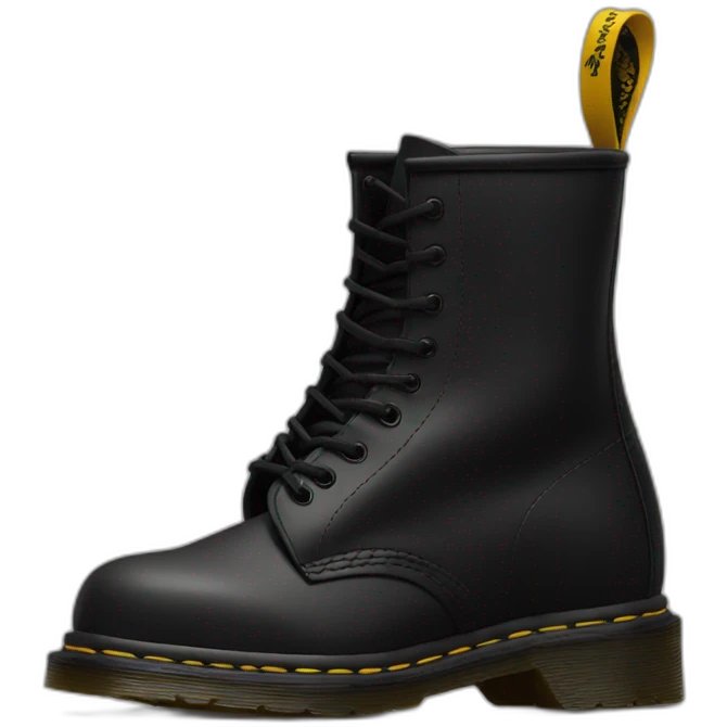 Black Dr. Martens emoji