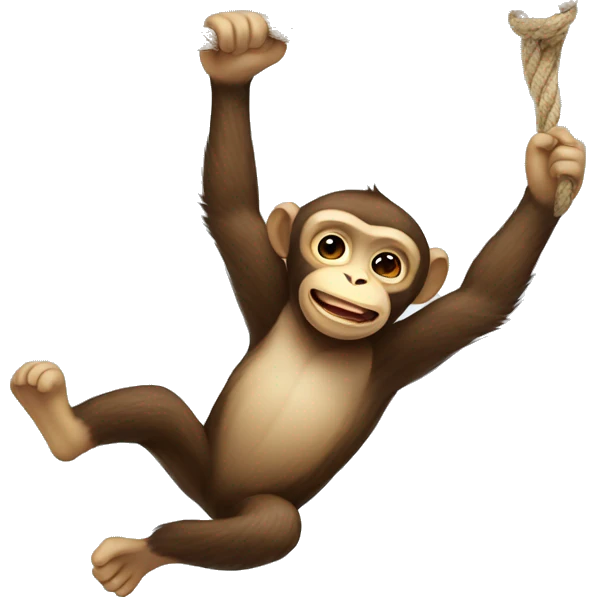 monkey swinging on a rope emoji