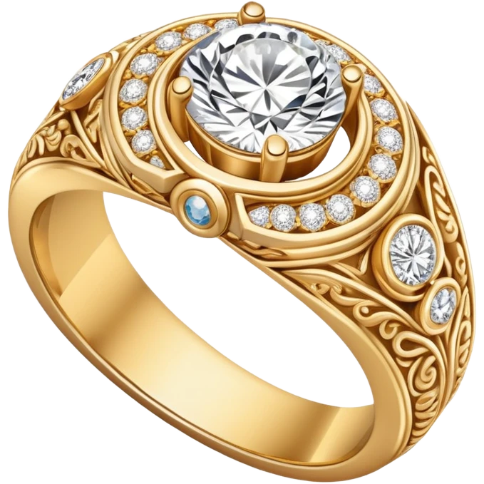 Romantic Masculine wedding engagement ring   emoji