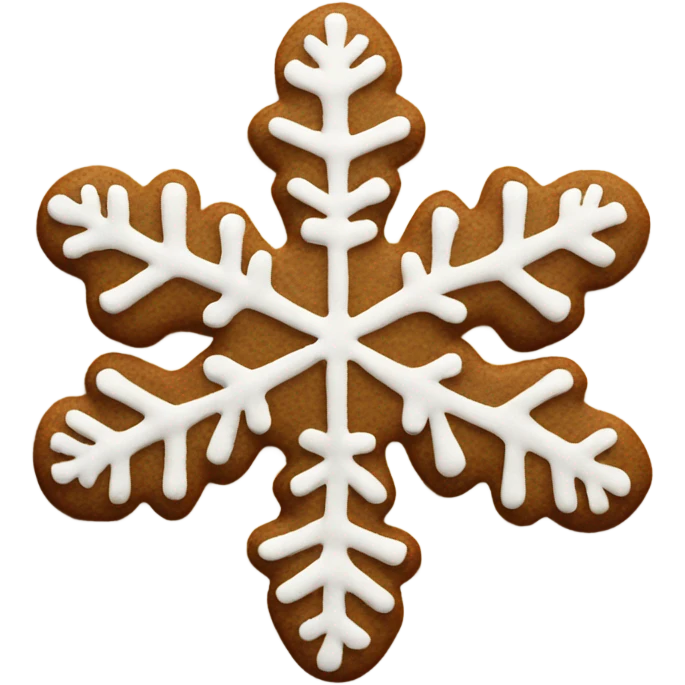 Gingerbread snowflake emoji