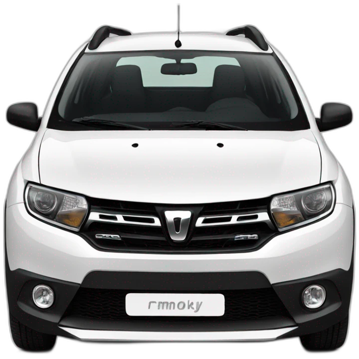 black Dacia Sandero front emoji