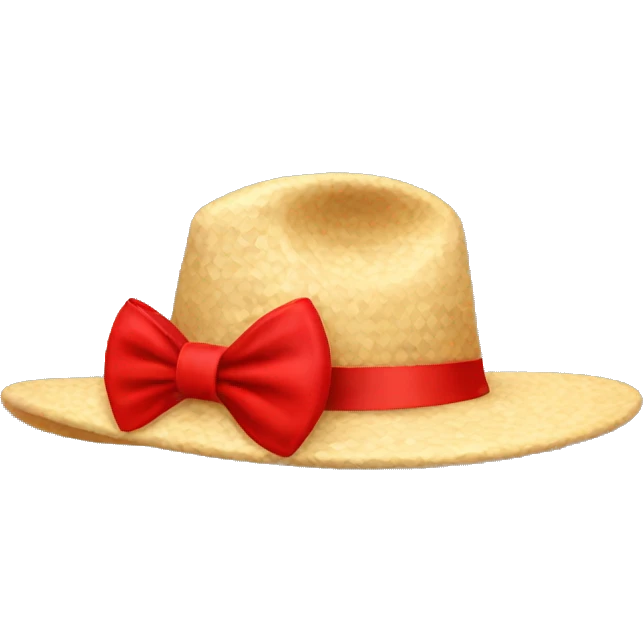 Farm hat + red bow  emoji