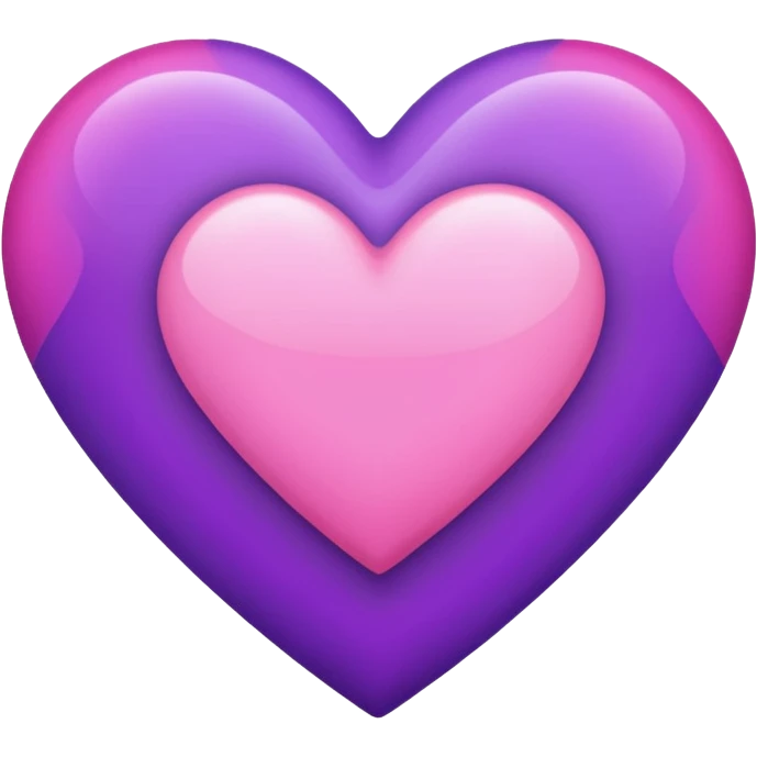 Purple + pink heart emoji