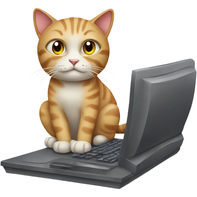 cat use computer emoji