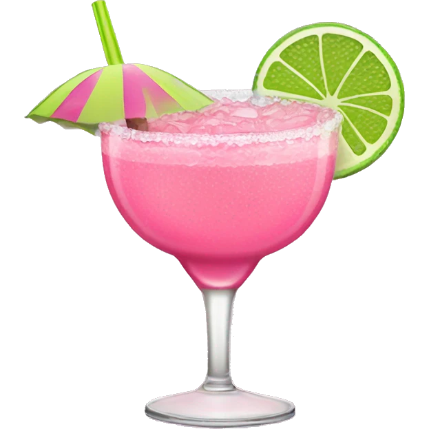 pink margarita in glass emoji