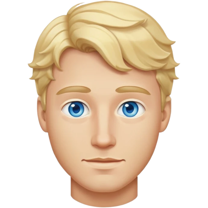 Wavy Blonde guy with blue eyes  emoji