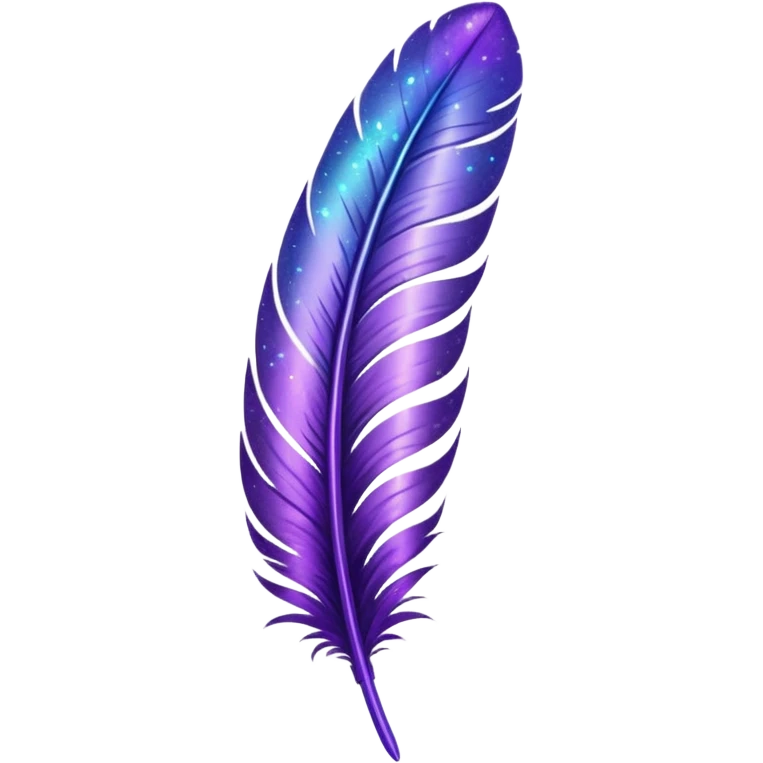 glitter purple feather emoji