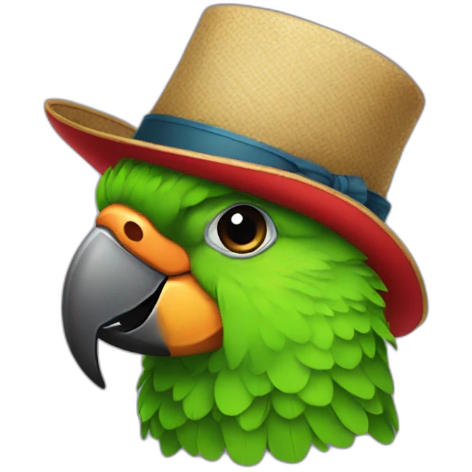 parrot in the hat emoji