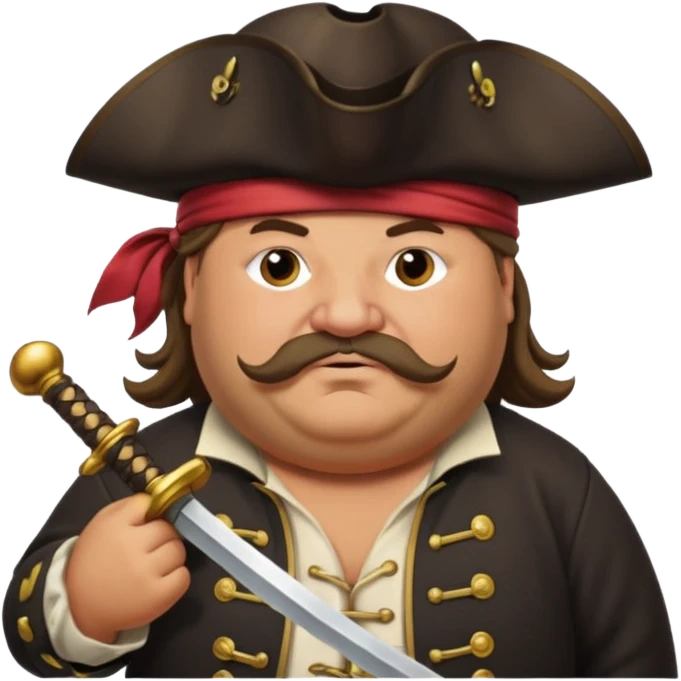 pirate very fat man emoji