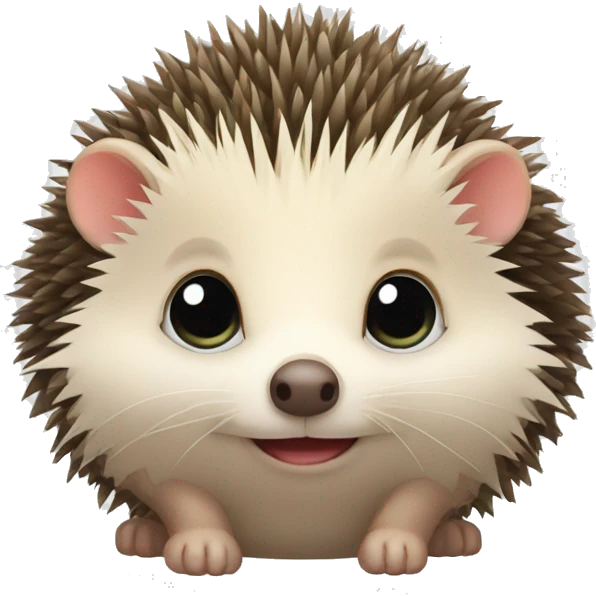 A one-eyed cute hedgehog  emoji