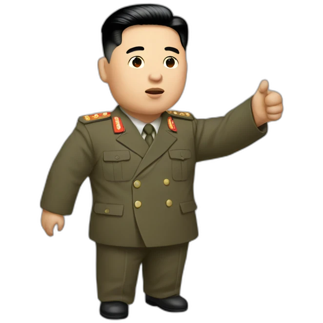 Kim jung un with arm emoji