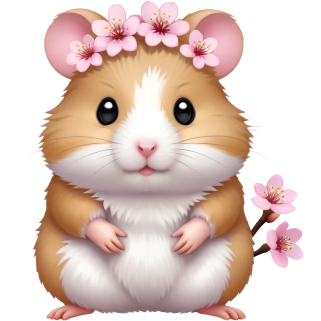 small hamster cherryblossom body emoji