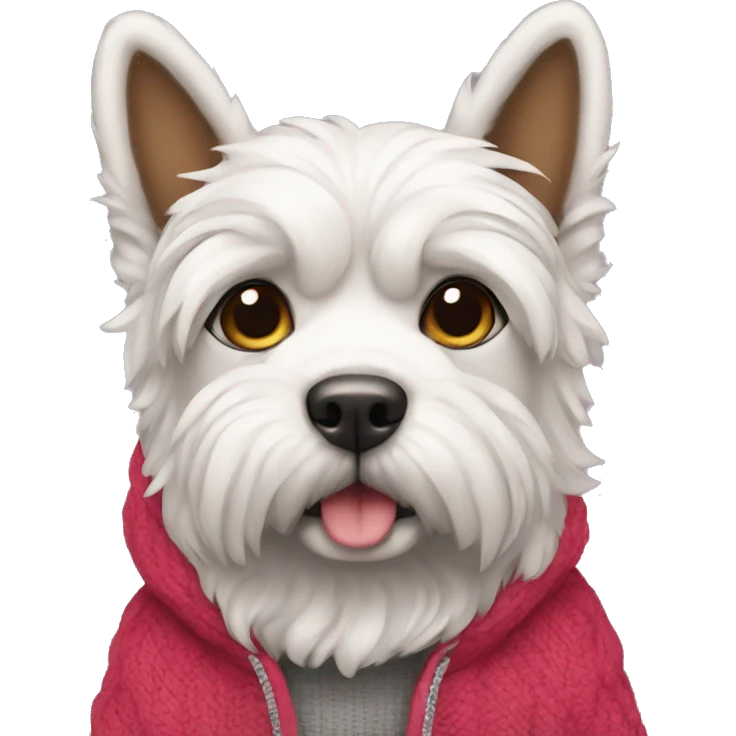 Perro con sueter emoji