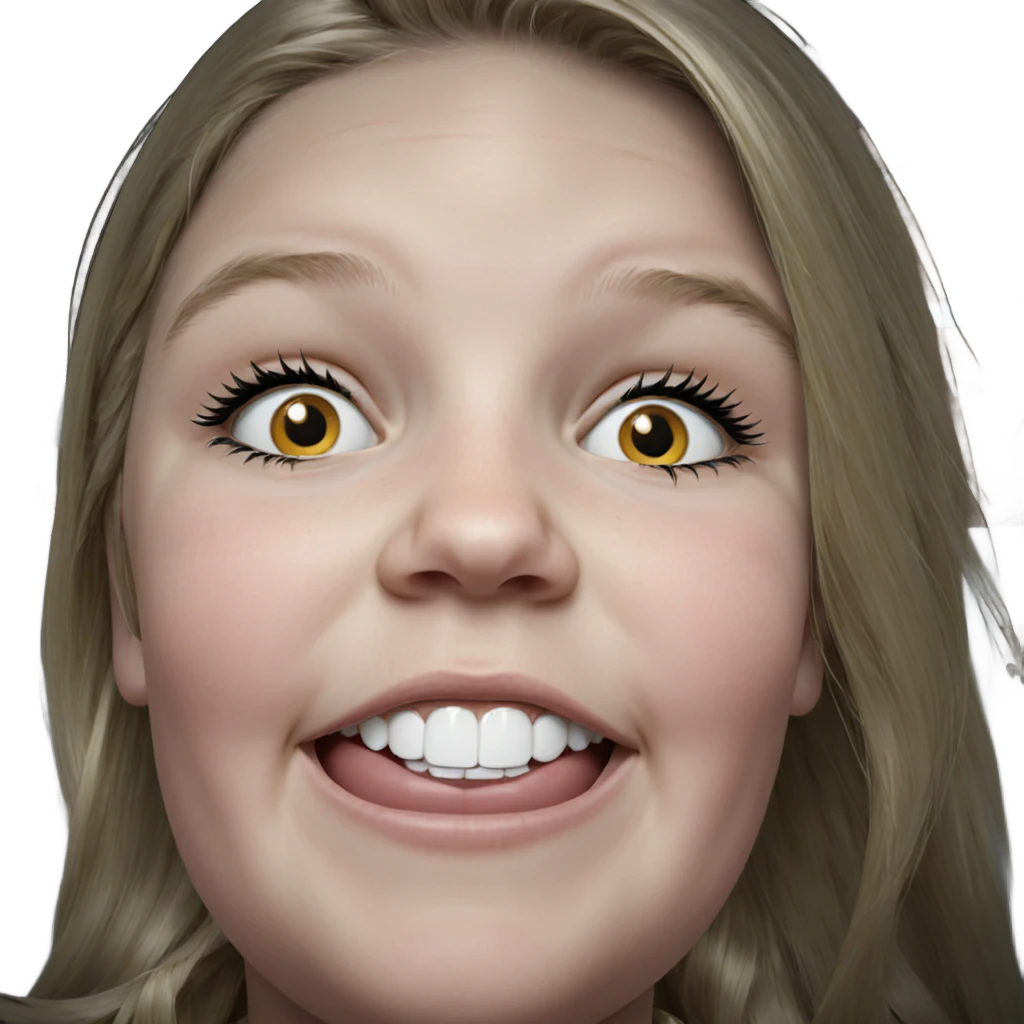 blonde girl portrait closeup emoji